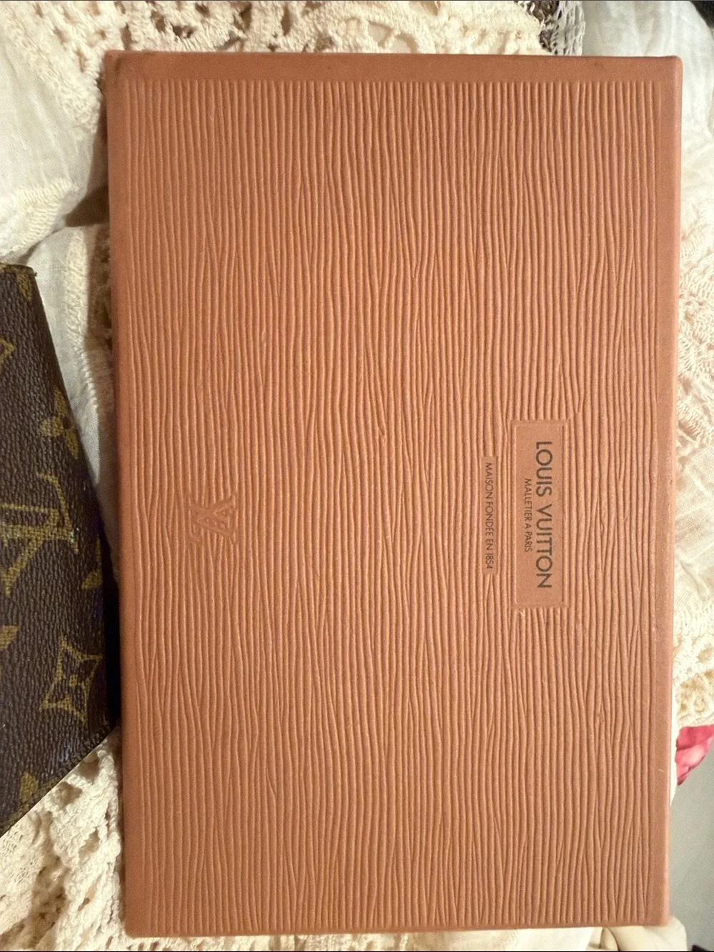 VINTAGE Louis Vuitton Brown & Tan Monogram double side Snap Wallet